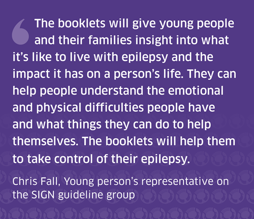 Chris Fall, Young person's representative on the SIGN guideline group
